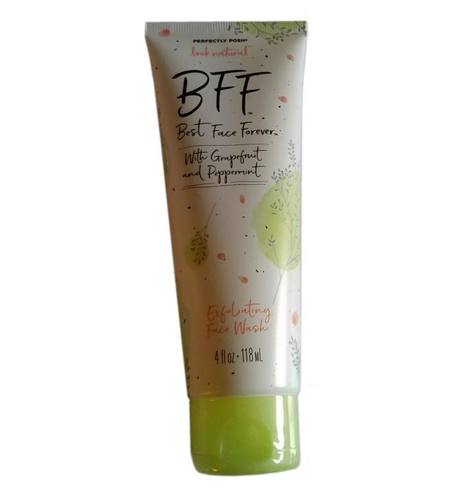 BFF Exfoliating Face Wash 4oz Perfectly Posh Grapefruit Mint Essential Oil
