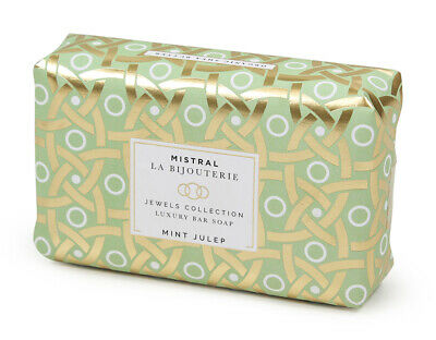 Mistral La Bijouterie Mint Julep Organic Shea Butter Luxury Bar Soap New