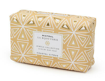 Mistral La Bijouterie Coastal Citrus Organic Shea Butter Luxury Bar Soap New