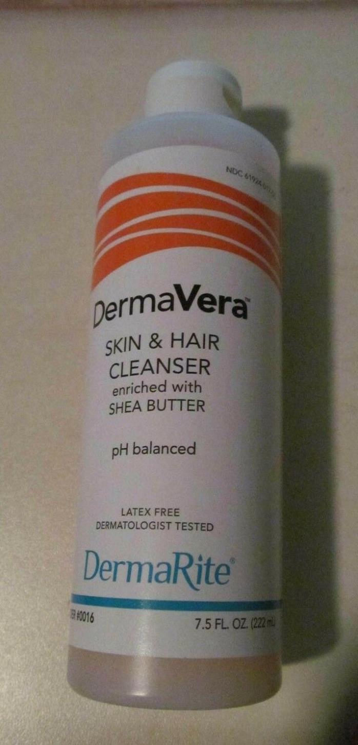 New DermaVera Dermarite skin & hair cleanser with shea butter ph balanced 7.5 oz