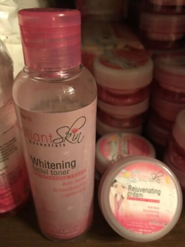 Brilliant Skin Whitening Toner 120ml Rejuvenating Cream 10g 100% Authentic
