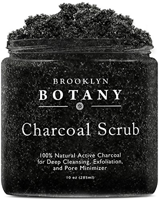 Premium Activated Charcoal Scrub 10 oz - For Deep Cleansing & Exfoliation - Pore
