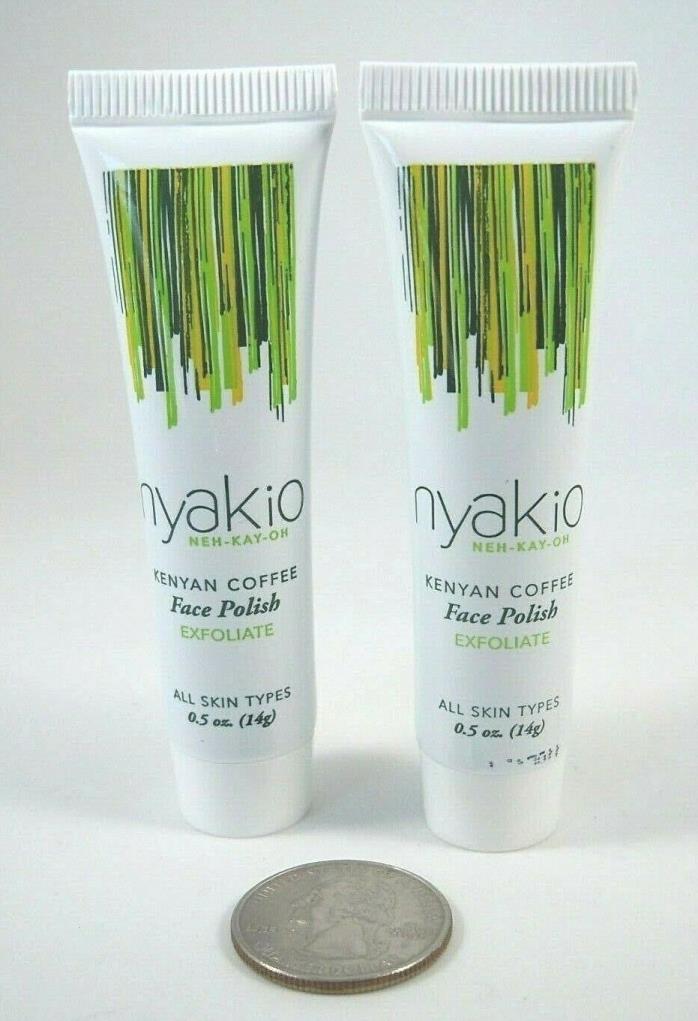 Nyakio Kenyan Coffee FACE POLISH Exfoliate 2x 0.5 oz Trial Size all skin types
