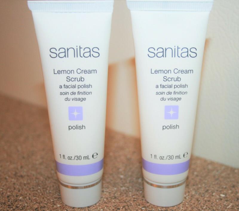 2 x Sanitas Lemon Cream Scrub Facial Polish 1oz 30mL each Travel Size = 2oz 60mL