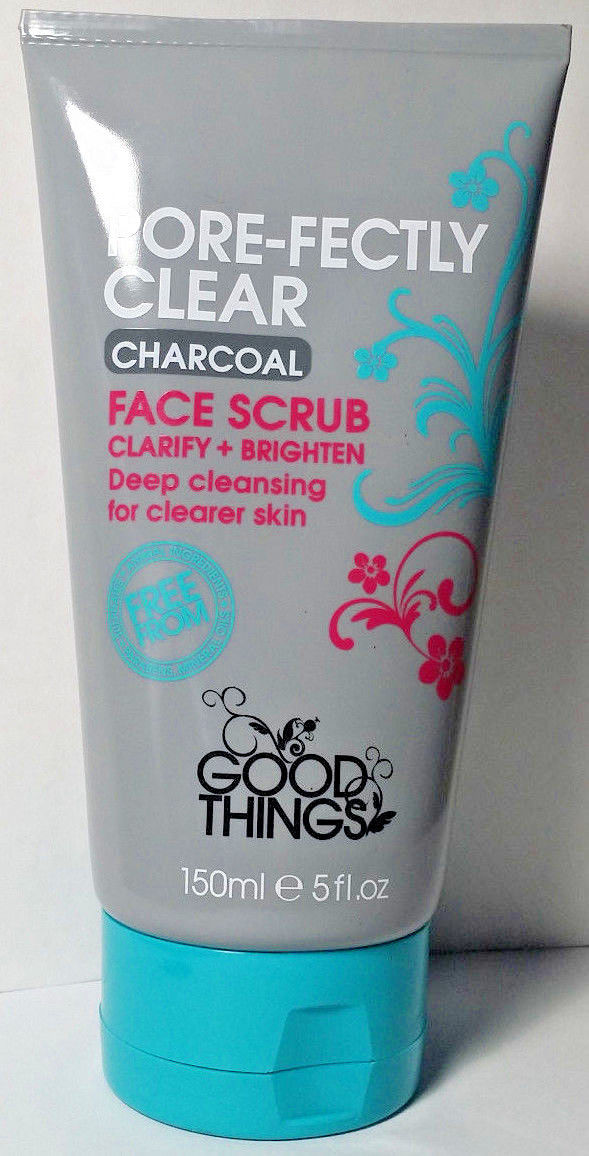 New Por-Fectly Clear Charcoal Face Scrub Clarify Brighten Deep cleansing Skin