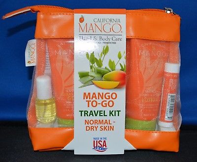 California Mango Travel Kit Mango-To-Go for Dry Skin (5 products) Great Gift