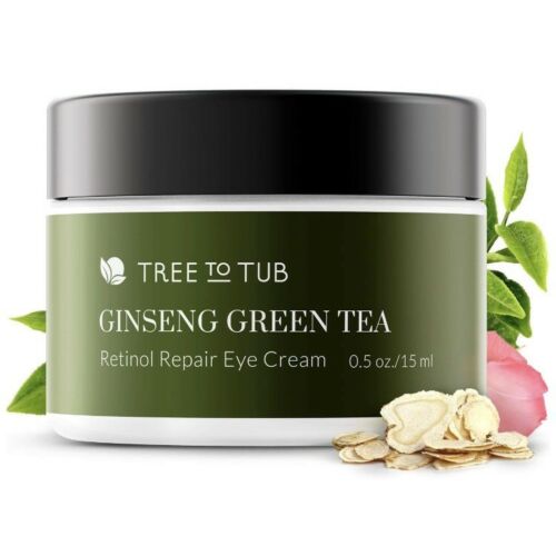 Tree To Tub Retinol Repair Eye Cream Ginseng Green Tea Gentle 0.5 OZ NEW