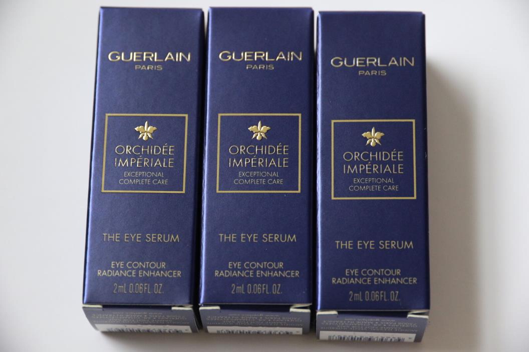 3 x 2 ml .06 oz Guerlain Orchidee Imperiale Eye Serum Samples Set Travel Lot