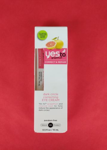 YES To Grapefruit CORRECT and REPAIR DARK CIRCLE Eye Cream 0.5 oz LICORICE ROOT