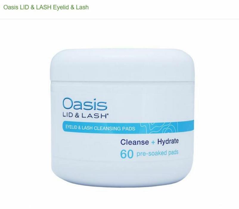 Oasis Lid & Lash Lid Scrubs  60 pre-soaked pads (cleanse and hydrate)