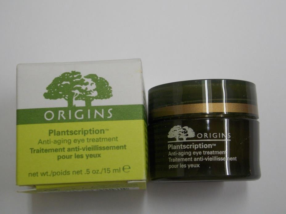 Origins Plantscription Anti-aging Eye Treatment 0.5 oz FULL SIZE NIB FRESH
