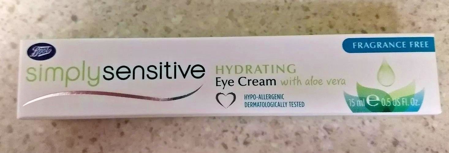 Boots Simply Sensitive Hydrating Eye Cream with Aloe Vera Fragrance Free 0.5 fl