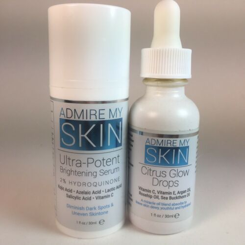 Admire My Skin 2% Hydroquinone Brightening Serum & Citrus Glow Drops *50% Left*