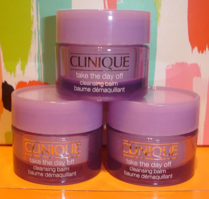 Clinique Lot of 3 Take the Day off Cleansing Balm Makeup Remover .5 oz each NEW
