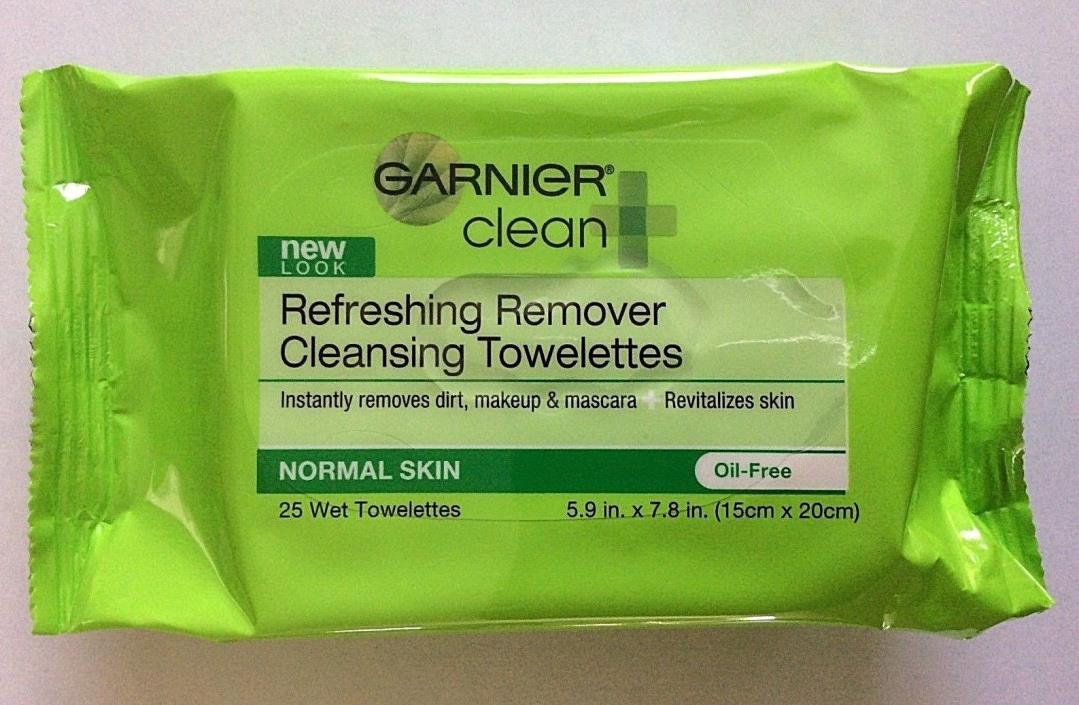 New Garnier Clean Refreshing Remover Cleansing Towelettes, Oil-Free Normal Skin