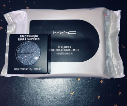 MAC Demi-Wipes Cleansing Towelettes Sealed & FREE MAC Dazzleshadow Get Physical
