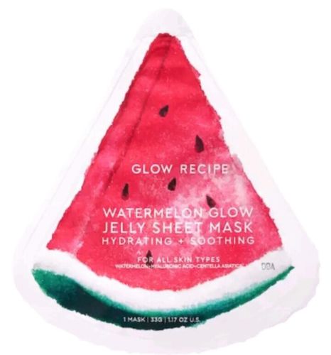 GLOW RECIPE Watermelon Glow Jelly Sheet Mask - 1 Mask 1.17 oz/ 33 g - New