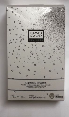 ERNO LASZLO $88 White Marble Bright Face Powder Mask 2 Phase - 4 MASKS