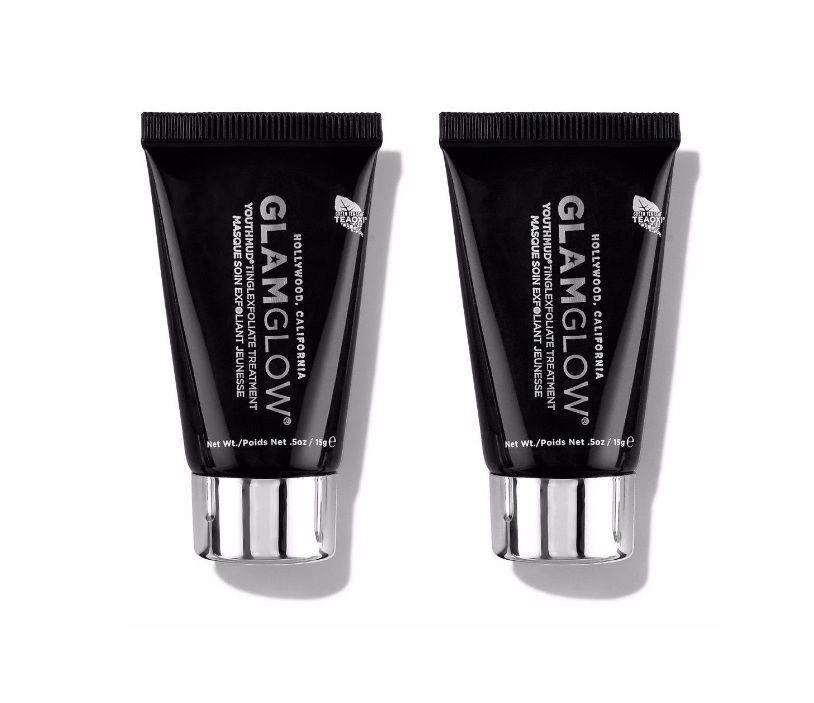 LOT OF 2 X GLAMGLOW Youthmud Tinglexfoliate Treatment Mask 0.5 oz /15 g