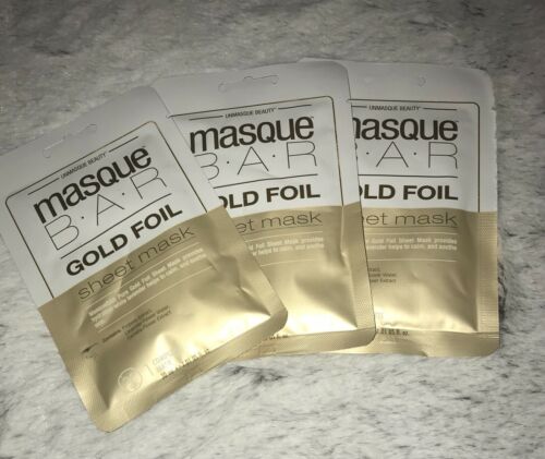 Masque Bar Gold Foil Hydrating Face Sheet Mask (Pack of 3)