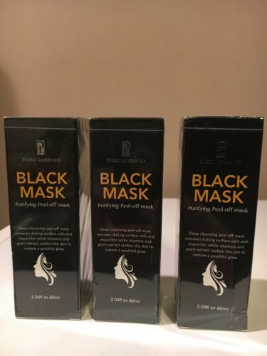 3-Piero Lorenzo Blackhead Remover Suction Black Mask Cleansing Facial Mask 2 Oz