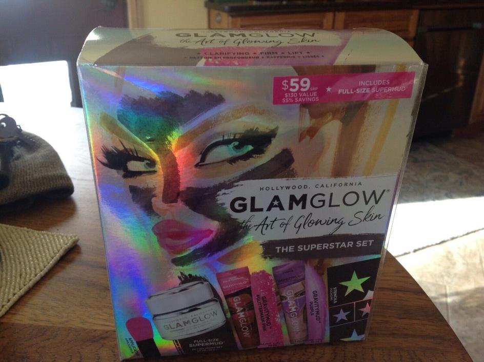 GLAMGLOW THE ART OF GLOWING SKIN SUPERSTAR SET NEW IN BOX FREE SHIP!