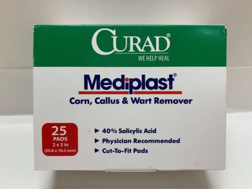 Curad Mediplast-Corn, Callus, and Wart Remover, 25/Box Exp 05/2018~Made In Germa