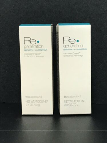 2pk-Beauticontrol Regeneration Brighten Microderm Apeel for Face 2.5 oz