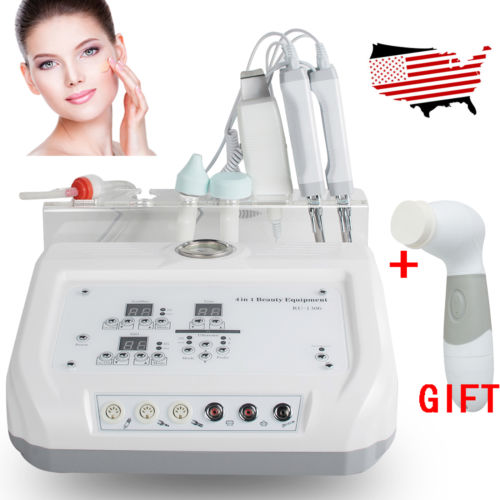 4-1 Micro Dermabrasion Ultrasound Skin Scrubber + Facial Cleansing Brush Beauty