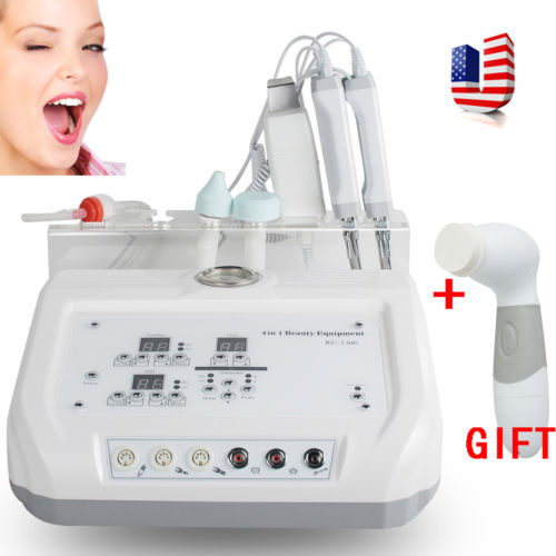 4-1 Micro Dermabrasion Ultrasound Skin Scrubber Beauty Machine Smooth Care +GIFT