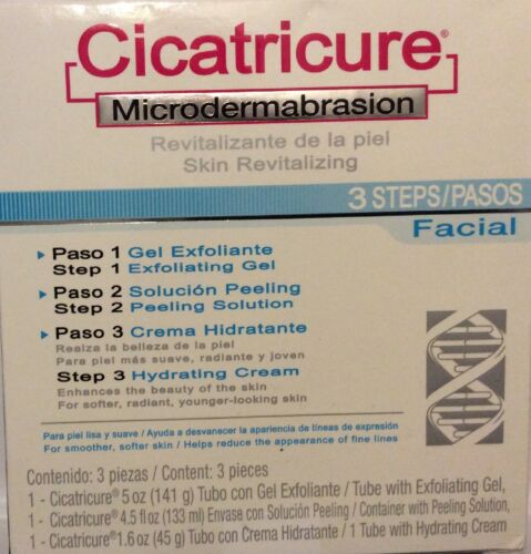 Cicatricure Microdermabrasion 3 Step Facial Gel Peeling Hydrating Cream(NEW)