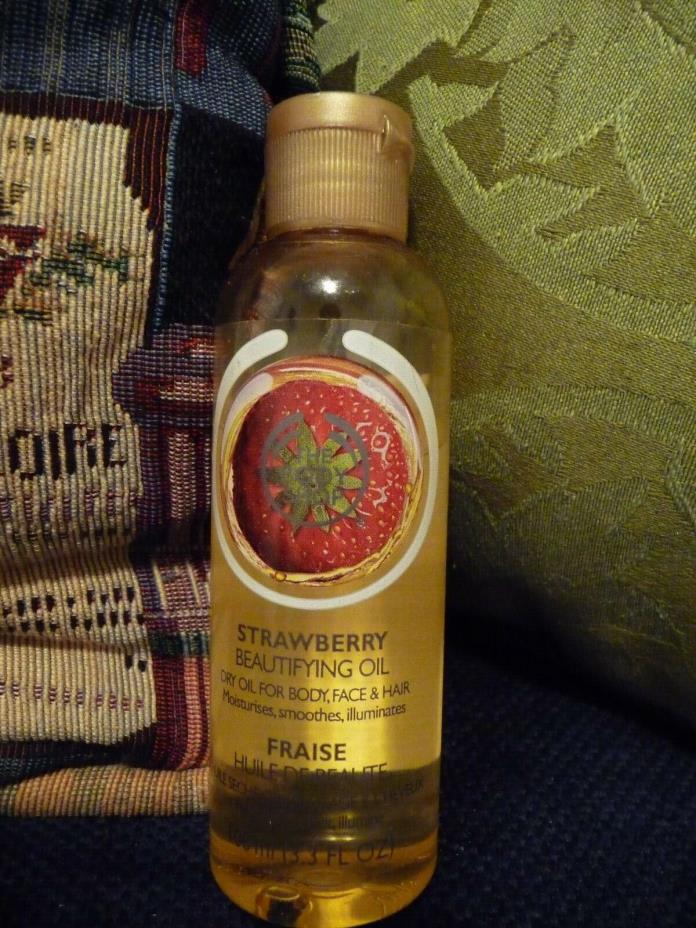 The Body Shop STRAWBERRY Beautifying Dry Oil RARE--Pre-owned