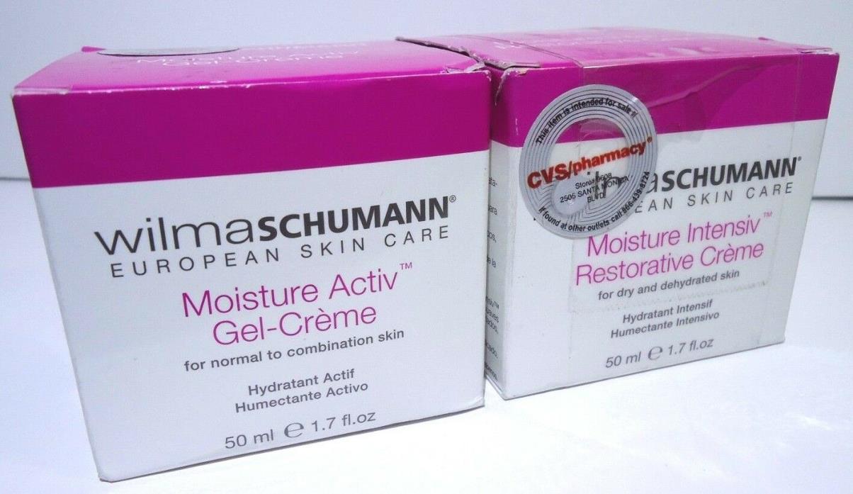 2 WilmaSchumann European Skin Care Moisture.  Intensive Restortative Creme 1.7fl