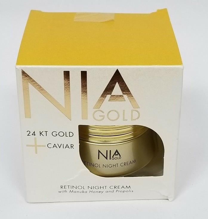 Retinol Night Cream Nia Gold 24 KT Caviar Manuka Honey Propolis