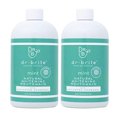 Dr. Brite Mint Whitening Mouthwash 2-Pack | Whitens with Activated Charcoal | |
