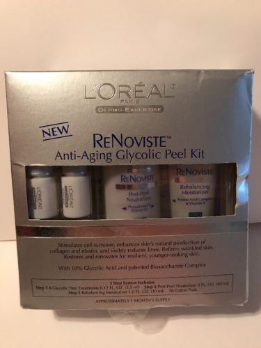 L'OREAL Paris ReNoviste Anti-Aging Glycolic Peel Kit  Facial Set Shelf Wear