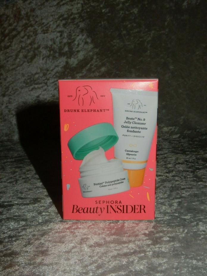 Sephora Beauty Insider 2019 Drunk Elephant Set-Polypeptide & Cleanser NIB