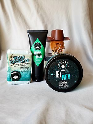 A bundle package of Kid Beard Oil, Sharp Dressed Man Shave Gel, El Rey Stylin...