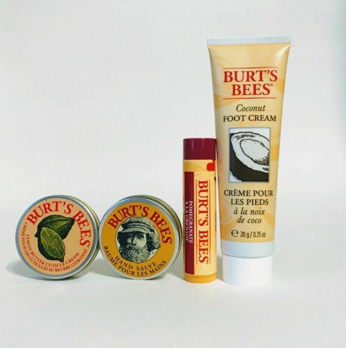 Burt's Bees Foot Cream+ Lip Balm+ Hand Salve+ Cuticle Cream Set
