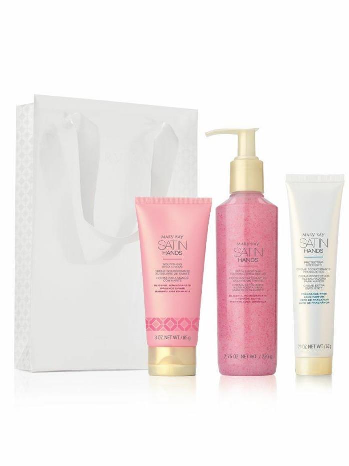MARY KAY SATIN HANDS PAMPERING SET POMEGRANATE LIMITED EDITION