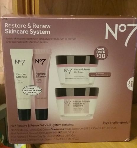 No7 Restore & Renew Skincare System **Read Description**