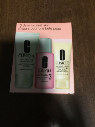 Clinique 3 Step Skin Care System Dry/Combination Skin NEW in the Box Travel Size