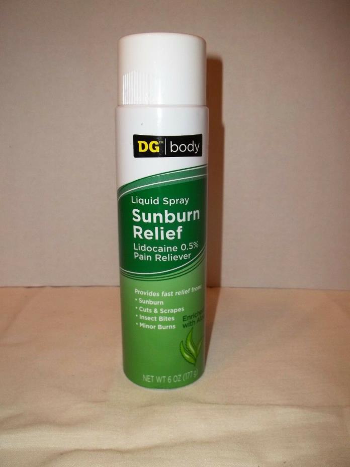 DG Body Sunburn Relief Spray-Aloe-6 Oz-Pain Reliever-Cuts-Bites