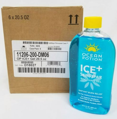 Ocean Potion Ice+ Skin Repair Soothing Gel Case of 6 20.5 Ounce 01/2020