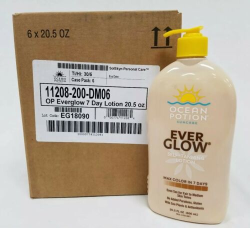 Ocean Potion Everglow Lotion Self Tanning 20.5 oz Case of 6
