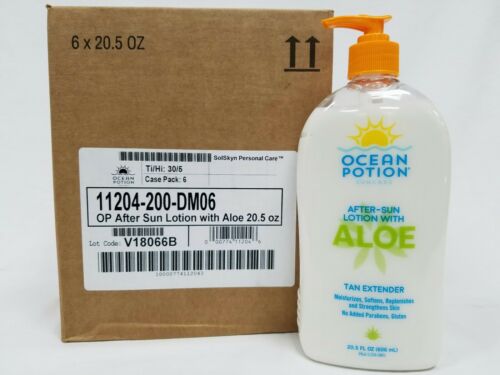Ocean Potion After-Sun Lotion with Aloe 20.5 Ounce Case of 6 Tan Extender