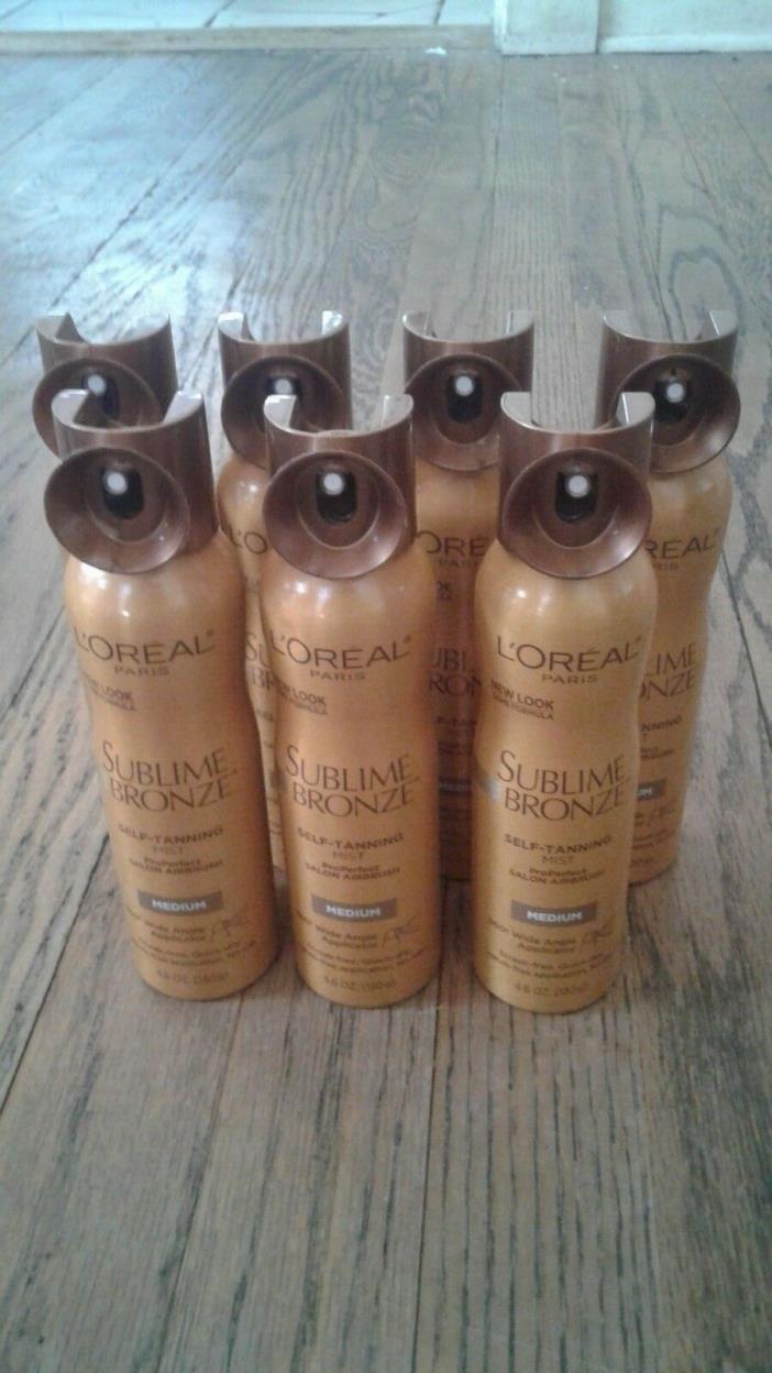 Lot of 7 Loreal Sublime Bronze Self Tannig Mist Medium Tan L'Oreal Paris MAKE OF