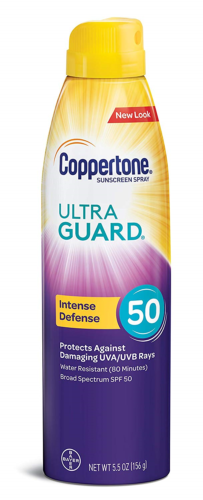 Coppertone ULTRA GUARD Sunscreen Continuous Spray SPF 50 5.5 Ounce Packaging may