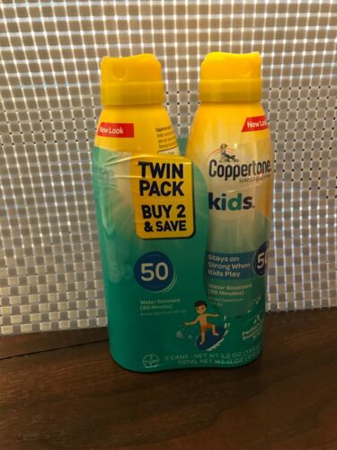 Lot Of 2 Coppertone kids sport 50spf sunscreen spray