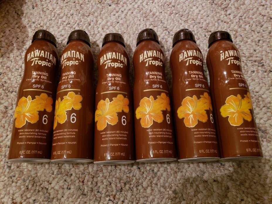 Hawaiian Tropic Golden Tanning Dry Oil SPF 6 6 oz (Pack of 6) BRAND NEW FREESHIP